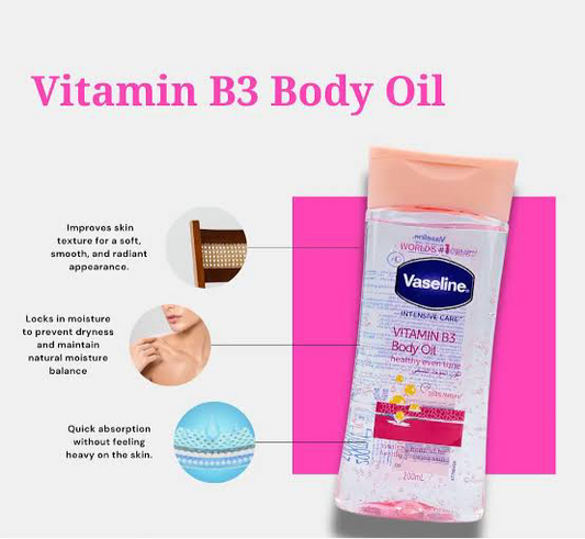 Vaseline Intensive Care Vitamin B3 Body Oil Healthy Even Tone 200ml