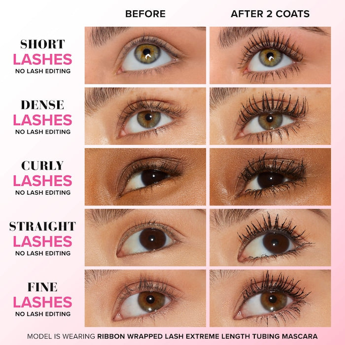 Too Faced Ribbon Wrapped Lash Extreme Length Tubing Mascara in Black (Deluxe)