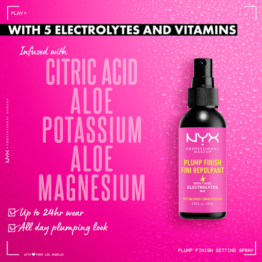 NYX Professional Makeup Plumping Setting Spray, Infused with Electrolytes 60ml