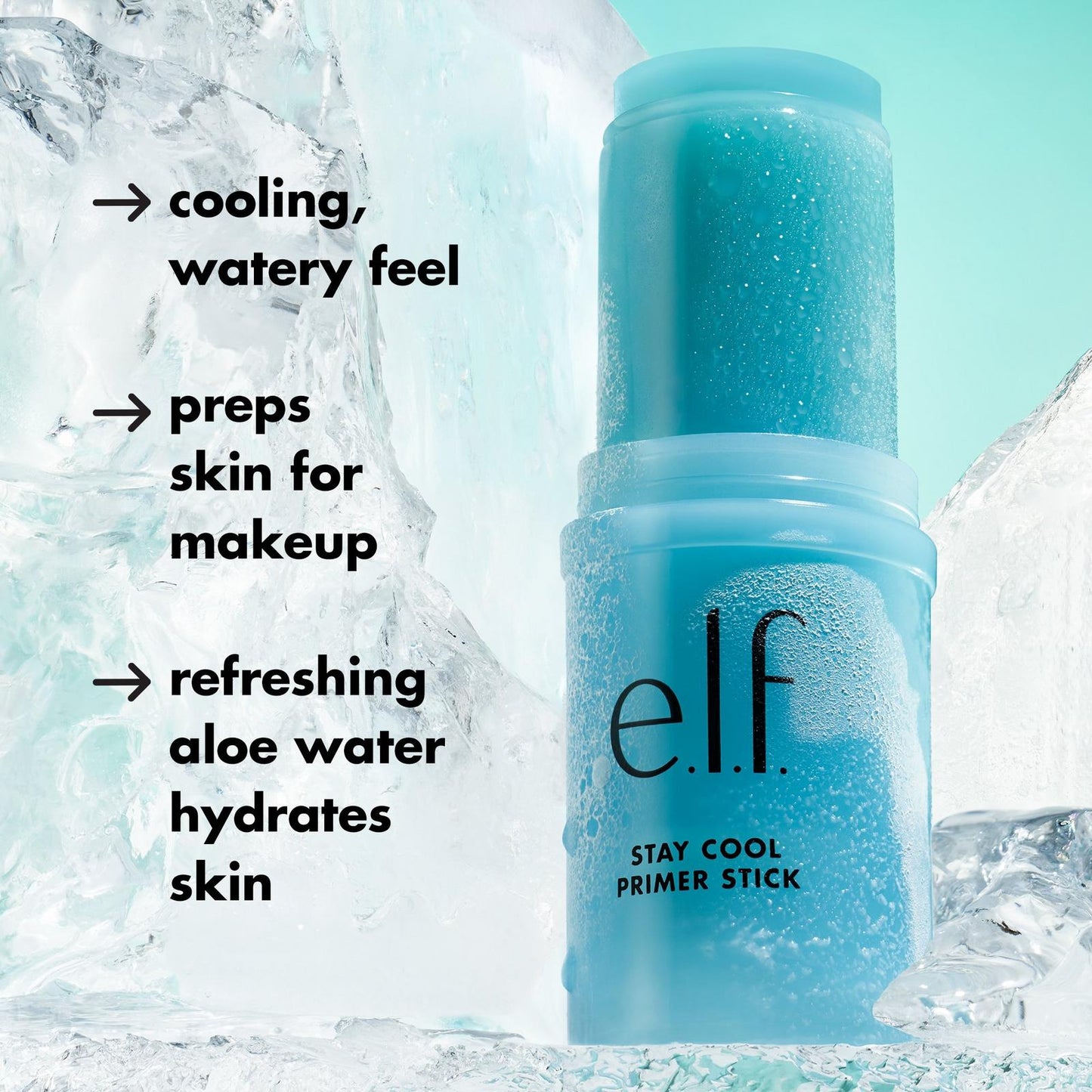 e.l.f. Stay Cool Primer Stick, Hydrating Gel Primer Preps Skin