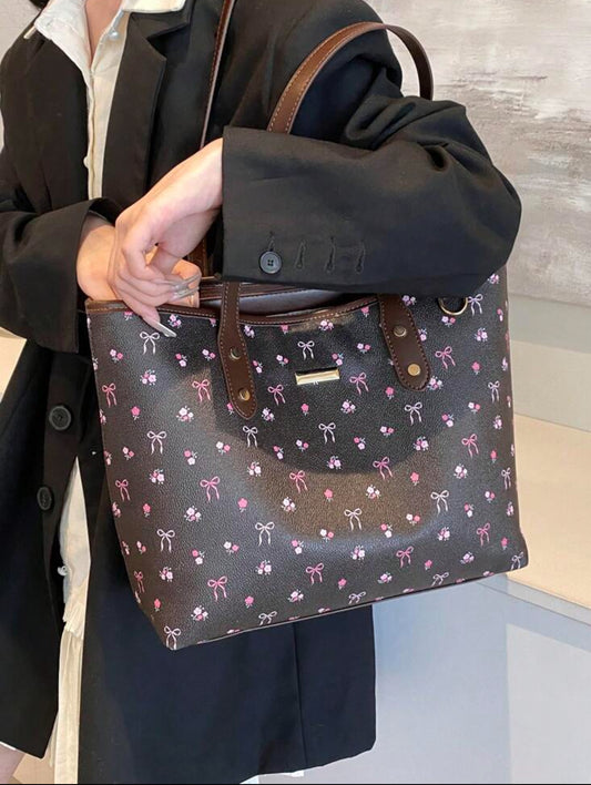 Shein Classic Solid
Color Large Shoulder Tote Bag