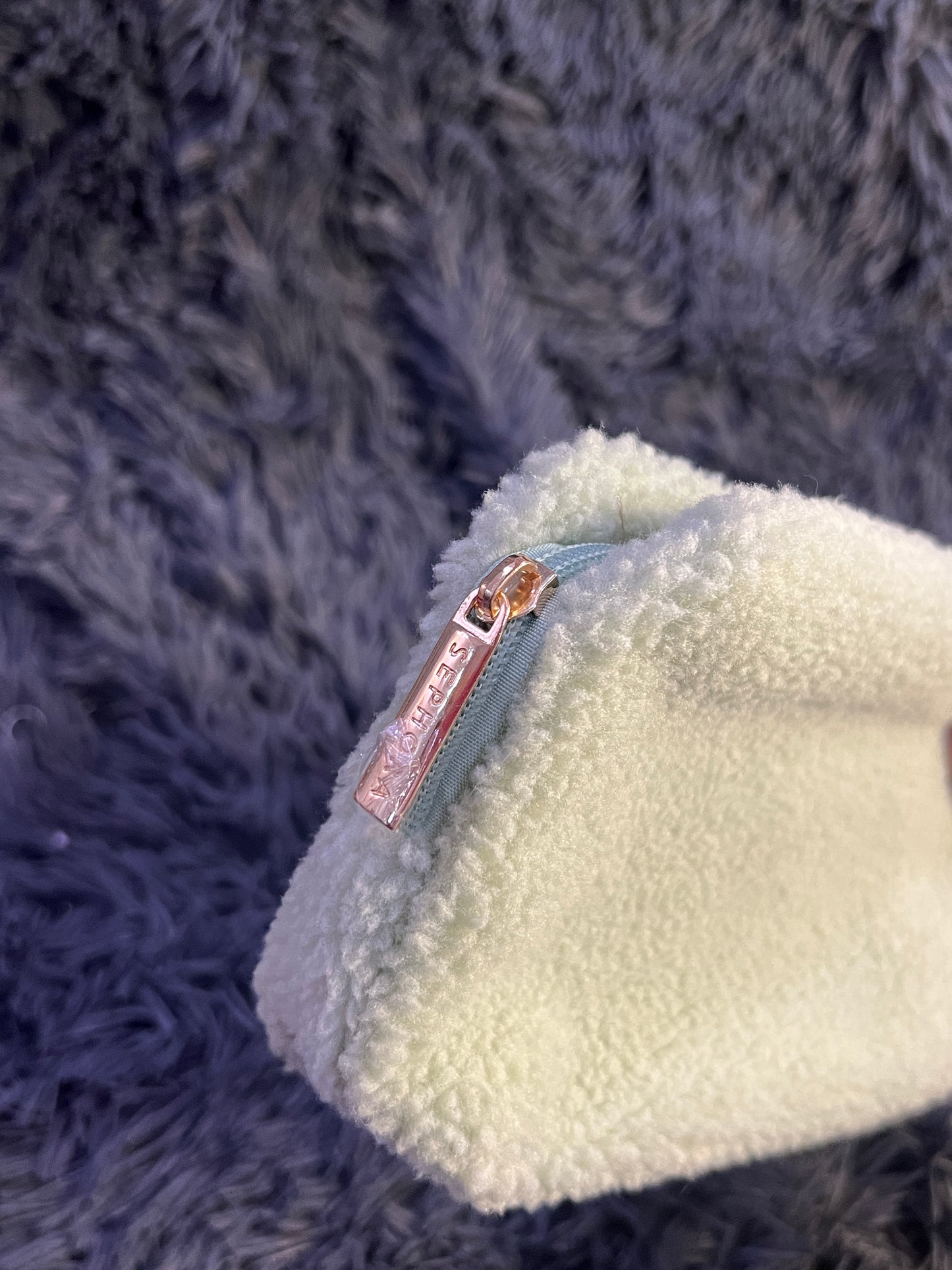 Sephora Makeup Skincare Travel Bag Zipper Sherpa Case
