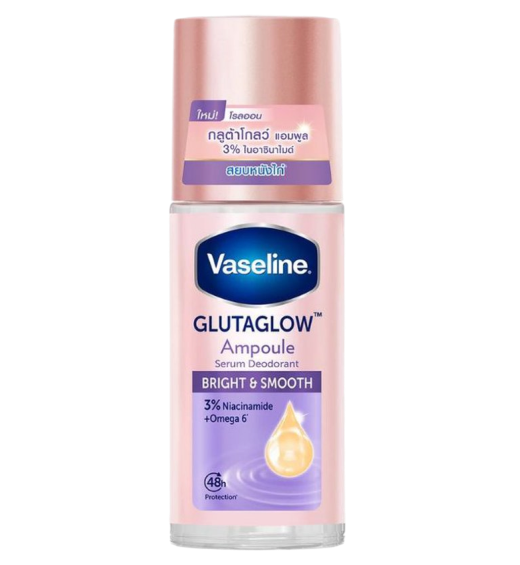 Vaseline Glutaglow Ampoule 3% Niacinamide Serum Roll-On Deodorant Bright & Smooth