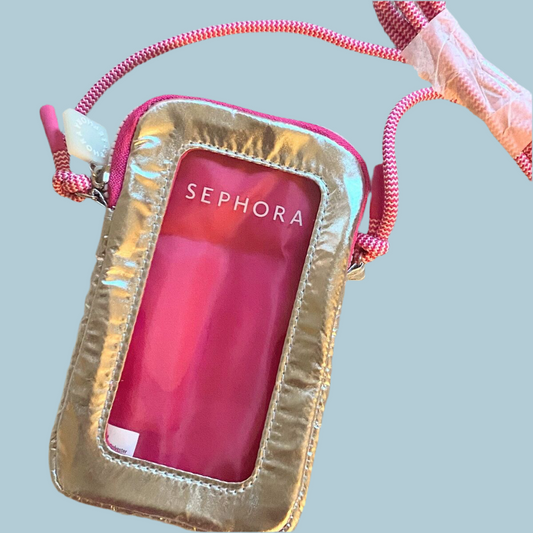 Sephora silver phone-bag style case