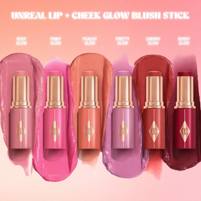 Charlotte Tilbury
Unreal Lip + Cheek Glow Blush Stick with Hyaluronic Acid