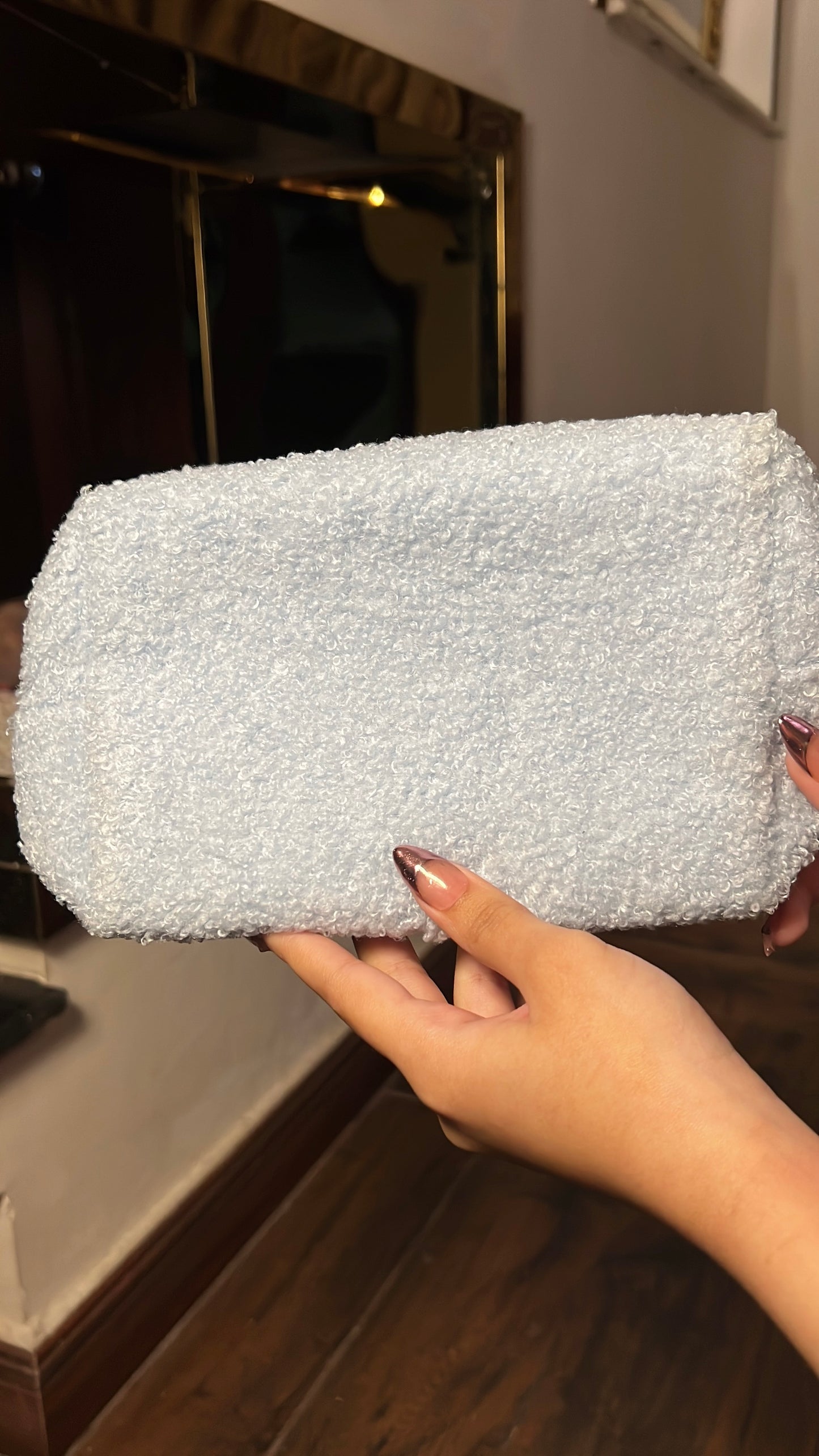 Ulta Beauty Blue Bear Sherpa Makeup Bag