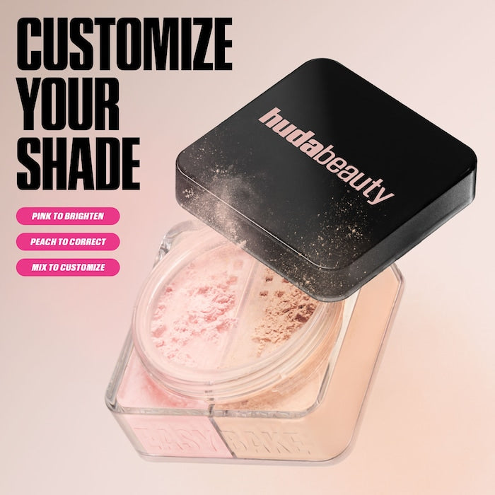 HUDA BEAUTY Easy Bake Loose Powder Brightening + Correcting Duo Full Size