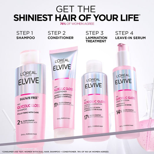 Loreal Paris Elvive Glycolic Gloss 5 Minute Lamination Treatment for Dull Hair 200ml