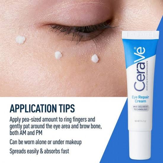CeraVe Eye Repair Cream with Ceramides & Hyaluronic Acid for Dark Circles & Puffiness 14ml