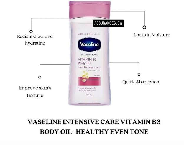Vaseline Intensive Care Vitamin B3 Body Oil Healthy Even Tone 200ml