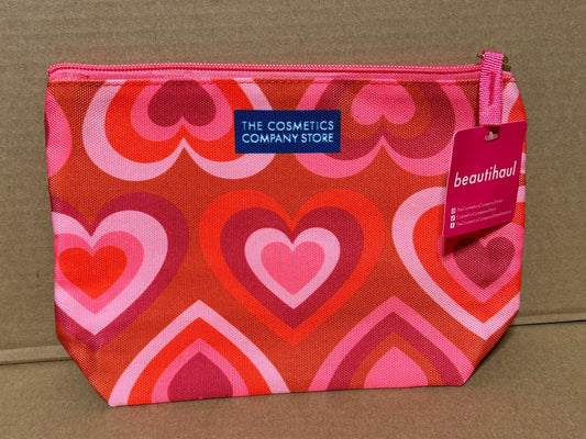 The Cosmetics Company Store vibrant heart pattern pouch