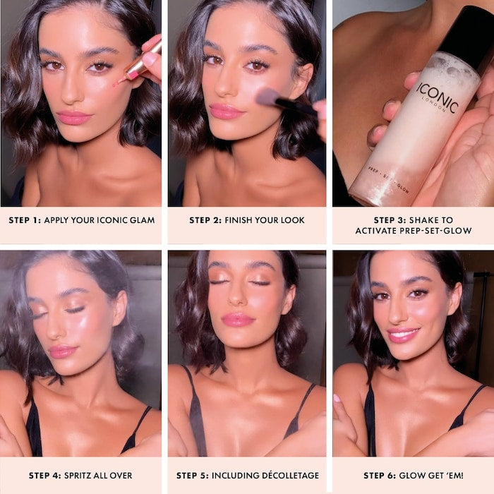 Iconic London
Prep-Set-Glow Hydrating Glowy Setting Spray 120ml