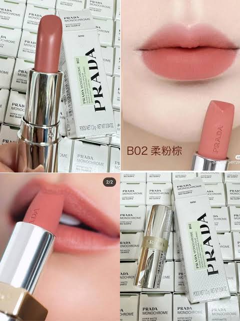 Prada Beauty Monochrome Hyper Matte Refillable Lipstick Pinky Nude (Deluxe)