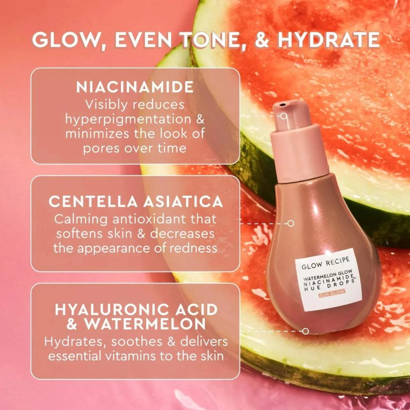 Glow Recipe Watermelon Glow Niacinamide Hue Drops Sun Glow Serum Mini 5 ML