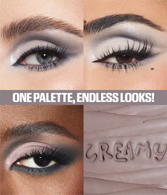 HUDA BEAUTY 
Creamy Obsessions Eyeshadow Palette- Greige