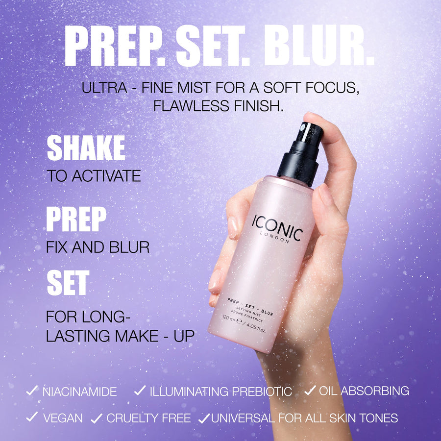 ICONIC London Prep Set Blur Setting Spray 120ml