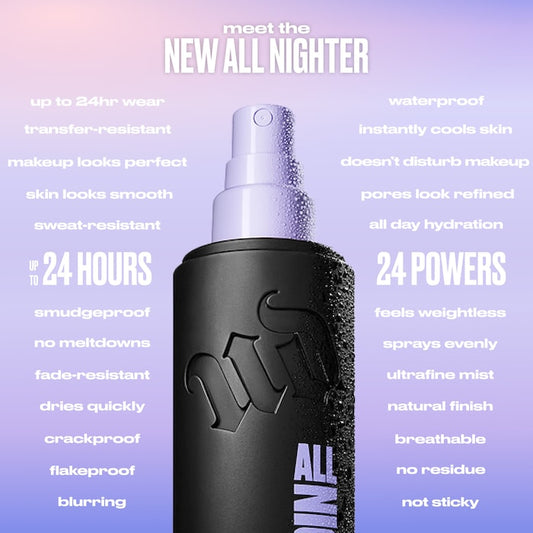 Urban Decay 
All Nighter Waterproof Natural Finish Setting Spray with 24HR Wear 118ml