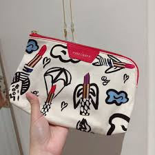 Estee Lauder x Quentin Jones White Makeup Pouch