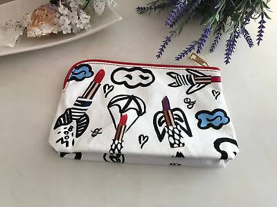 Estee Lauder x Quentin Jones White Makeup Pouch