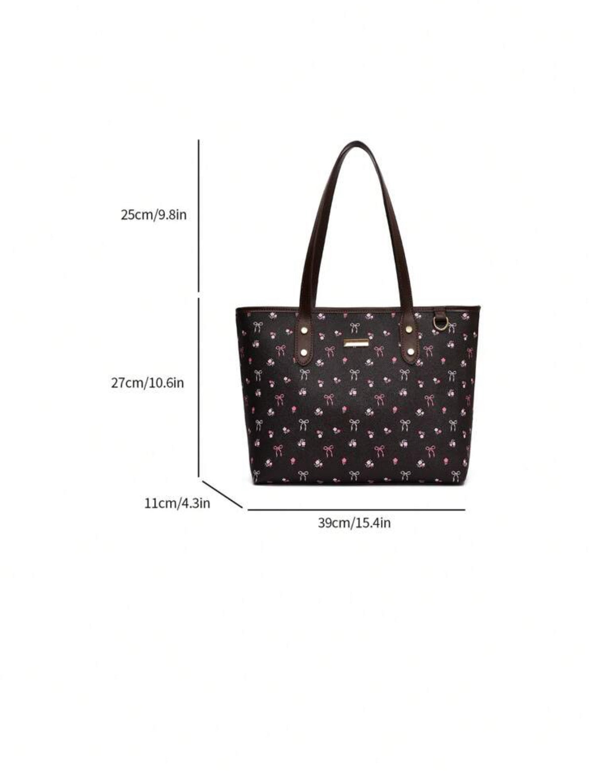 Shein Classic Solid
Color Large Shoulder Tote Bag