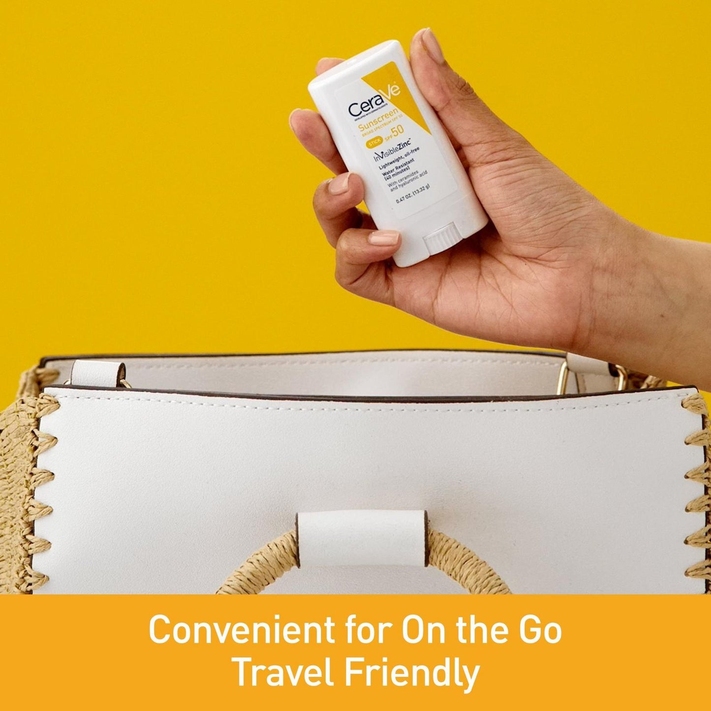 CeraVe Mineral Sunscreen Stick SPF 50 – On-the-Go Mineral Sun Protection Stick 13.32g