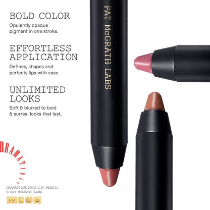 Pat McGrath Labs Mini Dramatique Mega Lip Pencil, Nude Oasis, 2.4 mL / 0.084 oz