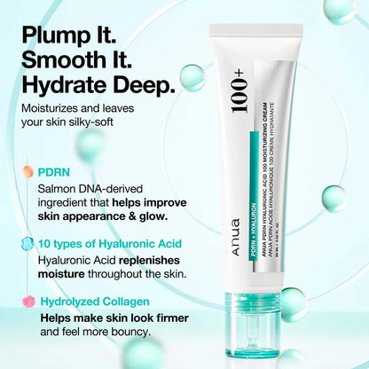 Anua PDRN Hyaluronic Acid 100+ Moisturizing Cream 60ml