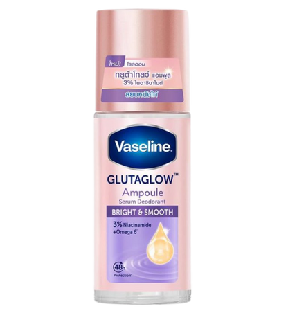 Vaseline Glutaglow Ampoule 3% Niacinamide Serum Roll-On Deodorant Bright & Smooth
