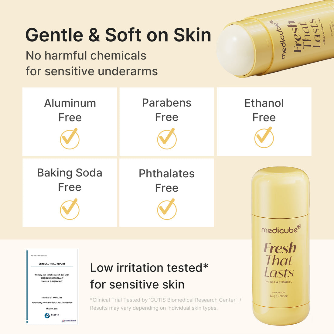 Medicube Fresh That Lasts Deodorant Vanilla & Pistachio 8g