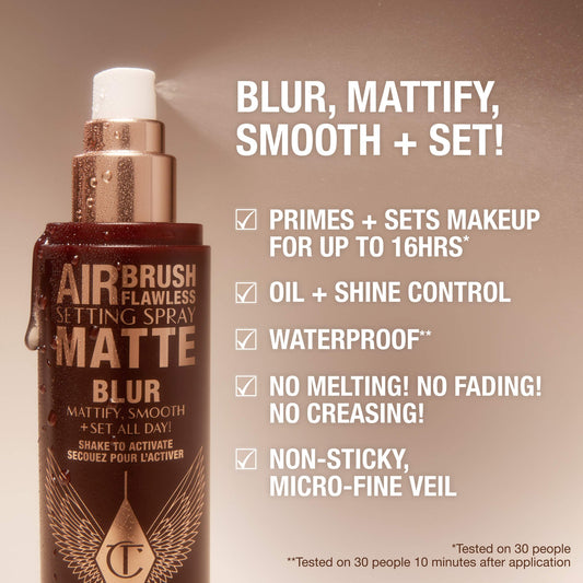 Charlotte Tilbury 
Airbrush Flawless Matte Blurring & Waterproof Setting Spray 100ml