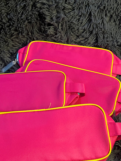 Clinique hot pink makeup pouch