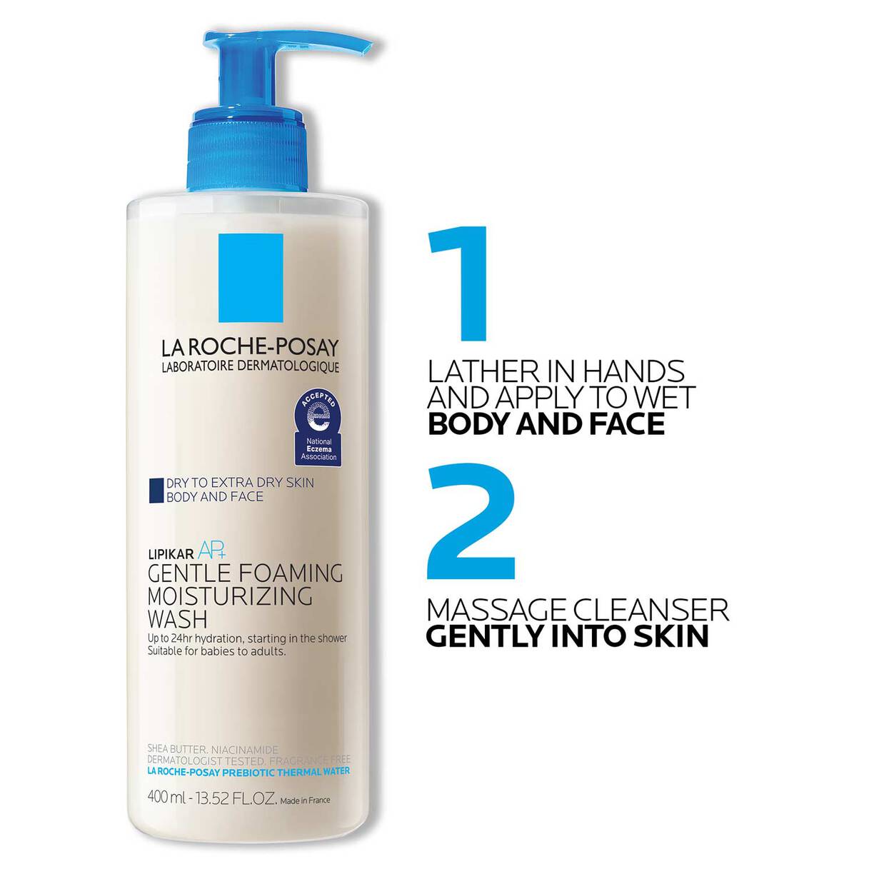 La Roche Posay Lipikar Wash AP+ Moisturizing Body & Face Wash 400ml