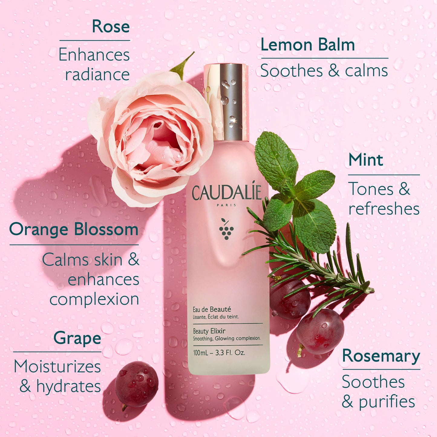 Caudalie 
Mini Beauty Elixir Prep, Set, Glow Face Mist 30ml