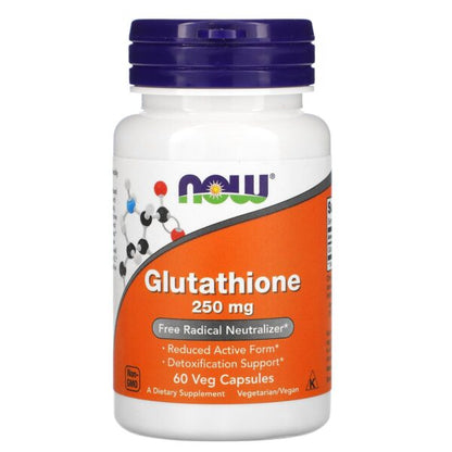 NOW Foods Glutathione 250 mg, a dietary supplement in vegetable capsules