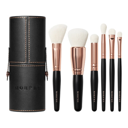 Morphe - Rose Away 6-Piece face and eye brush set