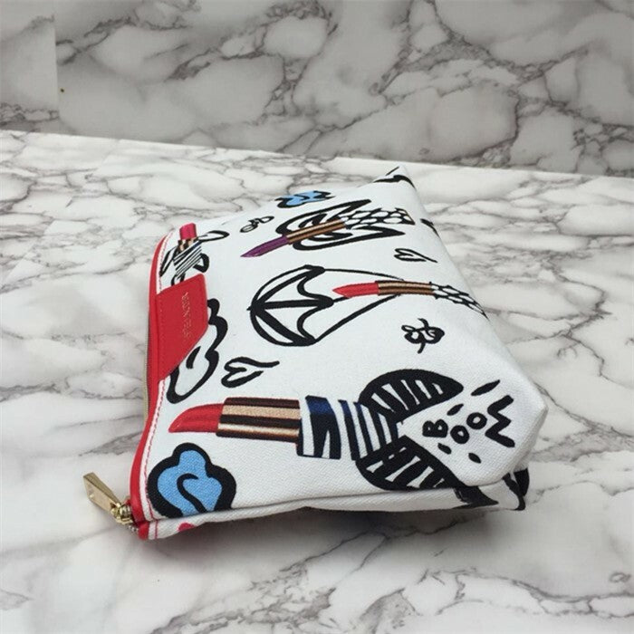 Estee Lauder x Quentin Jones White Makeup Pouch