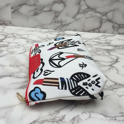 Estee Lauder x Quentin Jones White Makeup Pouch