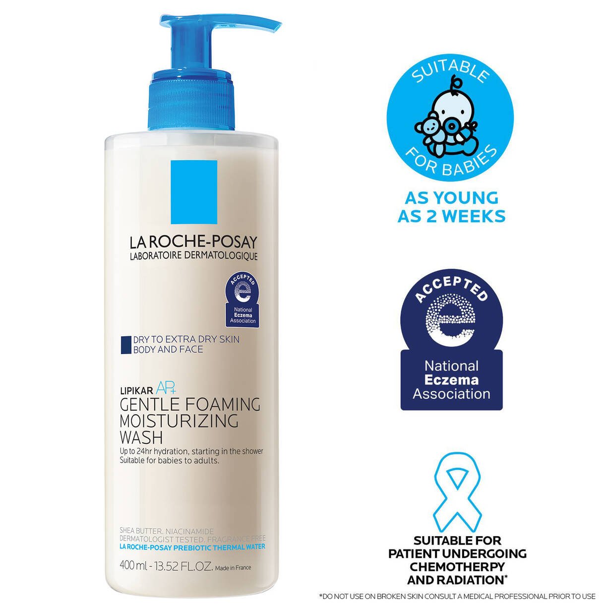 La Roche Posay Lipikar Wash AP+ Moisturizing Body & Face Wash 400ml