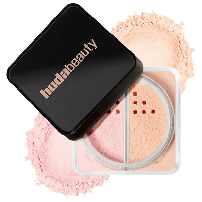 HUDA BEAUTY Easy Bake Loose Powder Brightening + Correcting Duo Full Size