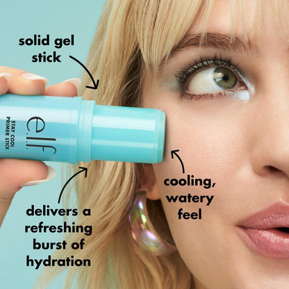 e.l.f. Stay Cool Primer Stick, Hydrating Gel Primer Preps Skin