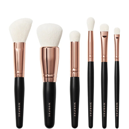 Morphe - Rose Away 6-Piece face and eye brush set
