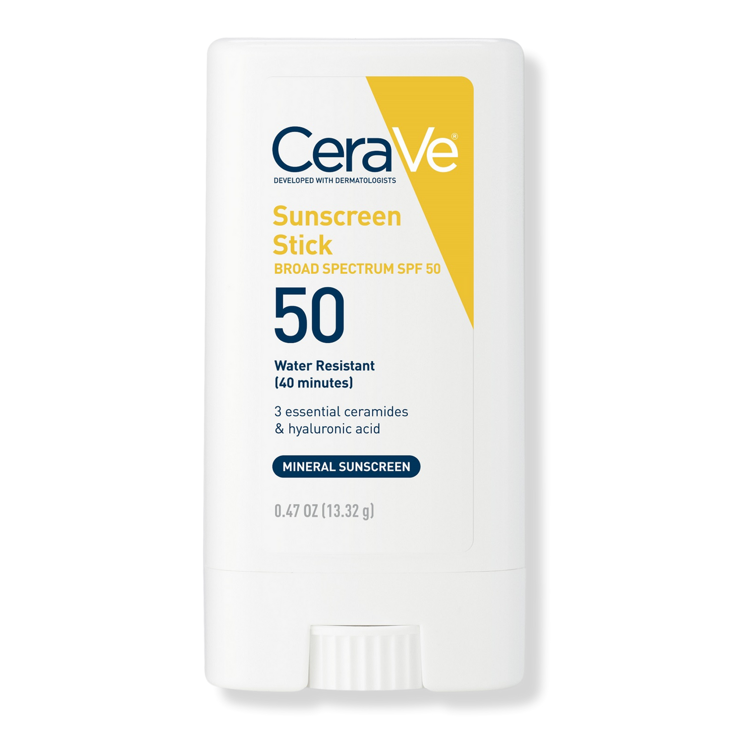 CeraVe Mineral Sunscreen Stick SPF 50 – On-the-Go Mineral Sun Protection Stick 13.32g