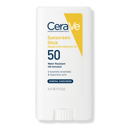 CeraVe Mineral Sunscreen Stick SPF 50 – On-the-Go Mineral Sun Protection Stick 13.32g
