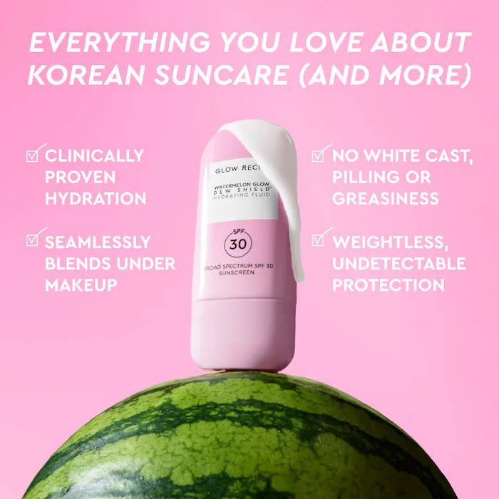 Glow Recipe 
Dew Shield SPF 30 Hydrating Fluid Sunscreen