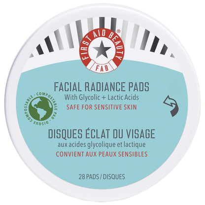 First Aid Beauty 
Brighten + Glow Facial Radiance Pads with Glycolic + Lactic Acids 28pads