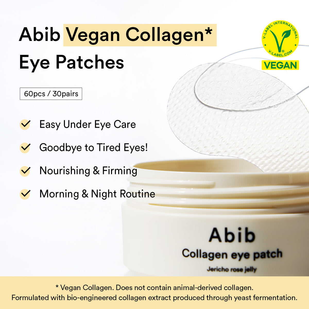 Abib Collagen Eye Patch Jericho Rose Jelly 90g / 60 Patches (30 Pairs)