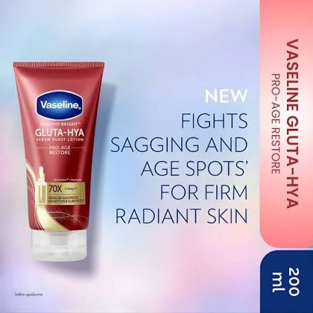 Vaseline® Gluta-Hya Serum Burst Lotion Pro-Age Restore 290ml