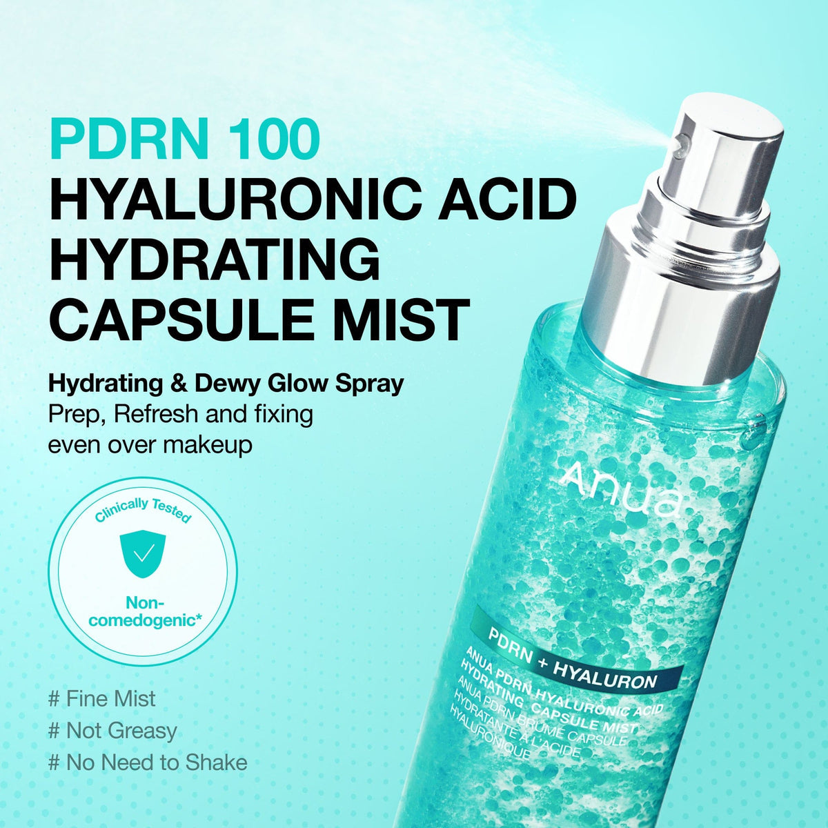 Anua PDRN Hydrating Serum Mist 100ml – Korean Face Mist with Hyaluronic Acid & Collagen