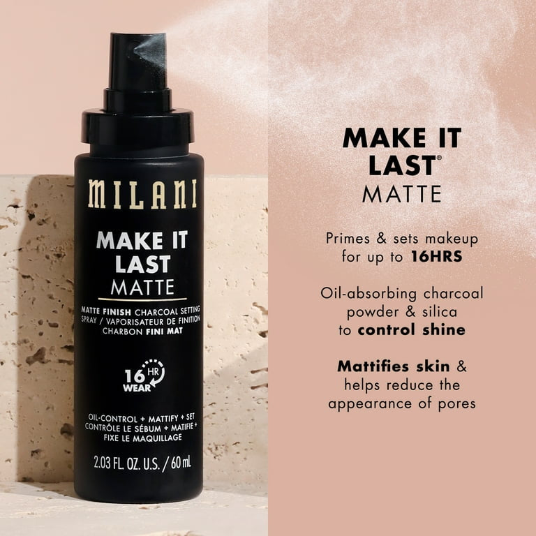Milani Make It Last Matte Setting Spray, Charcoal, 2.03 fl oz 60ml