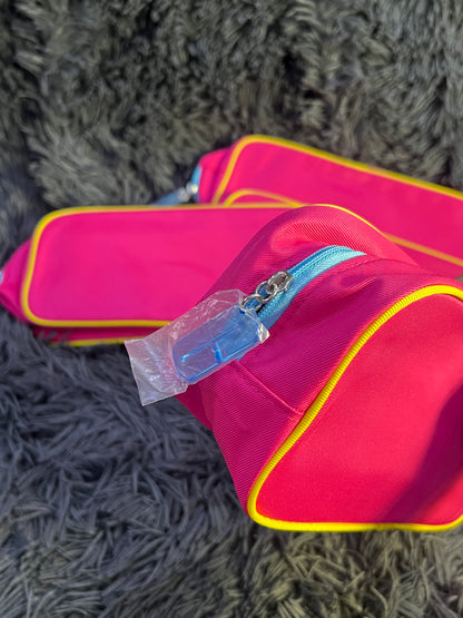 Clinique hot pink makeup pouch